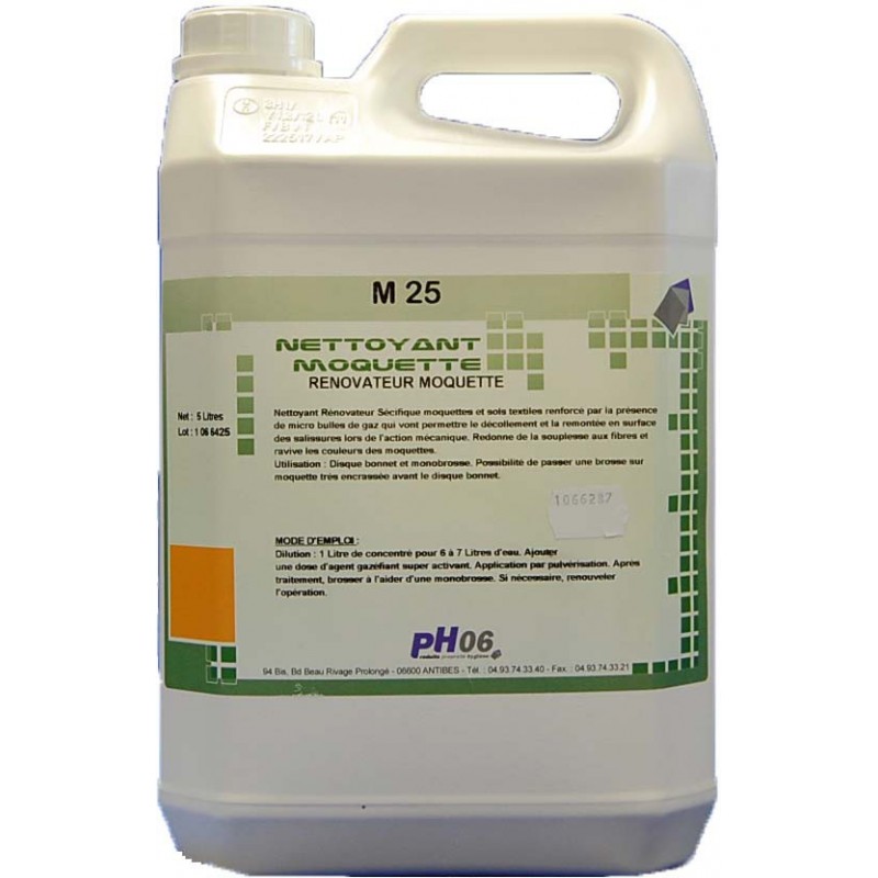 M Pro 25 nettoyant rénovateur moquette 5L M Pro 25 nettoyant rénovateur moquette 5L