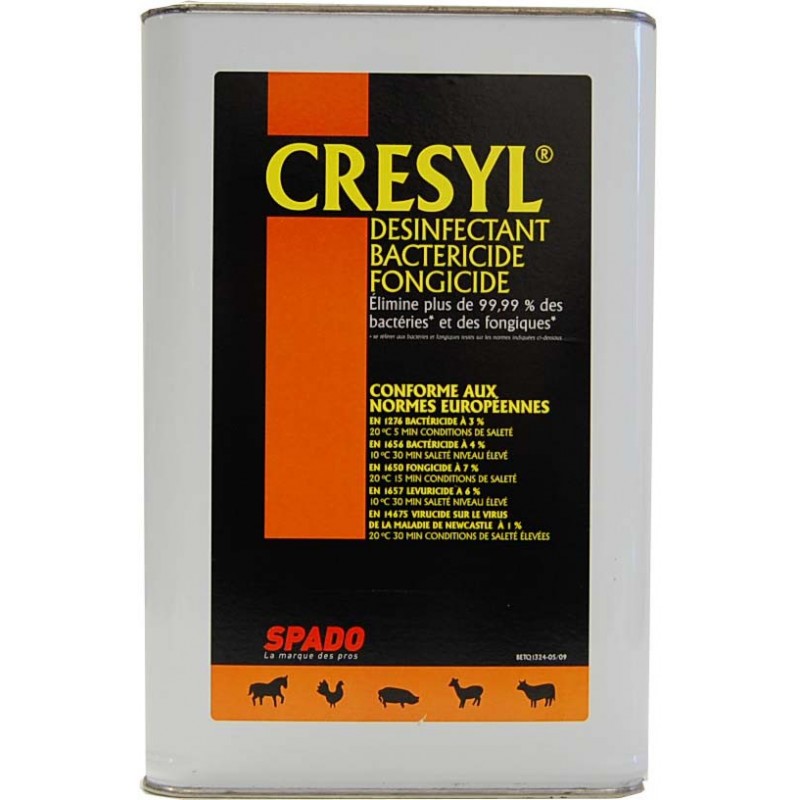 CRESYL 5 LITRES PRO NETTOYANT DESINFECTANT BACTERICIDE FONGICIDE