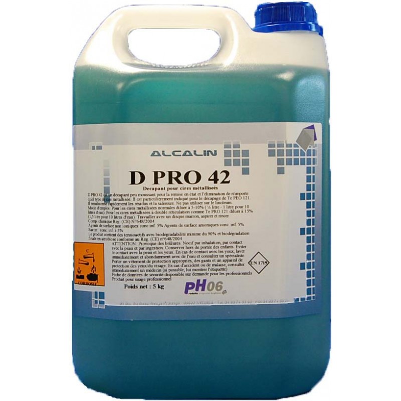 D Pro 42 décapant surpuissant pour émulsions et Cires 5L D Pro 42 décapant surpuissant pour émulsions et Cires 5L