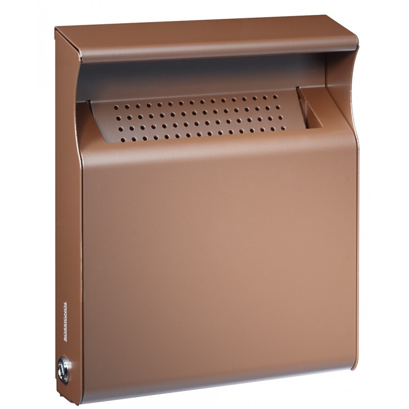Cendrier extérieur mural marron cuivre 2L Cendrier extérieur mural marron cuivre 2L