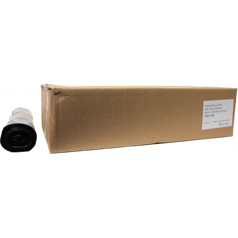 Sacs poubelle 100L standard - Carton de 200