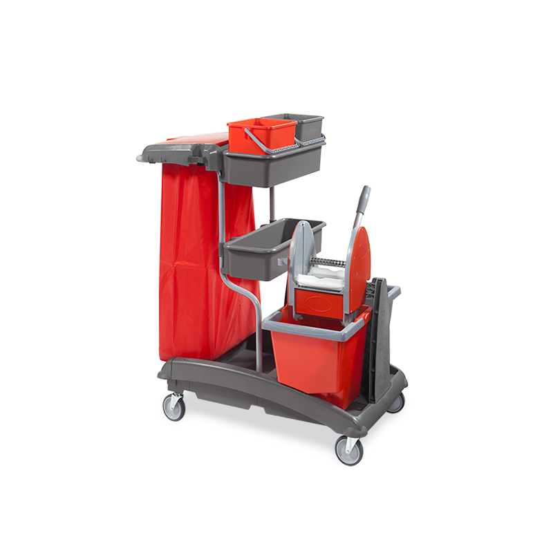 Seau chariot menage 6 litres rouge