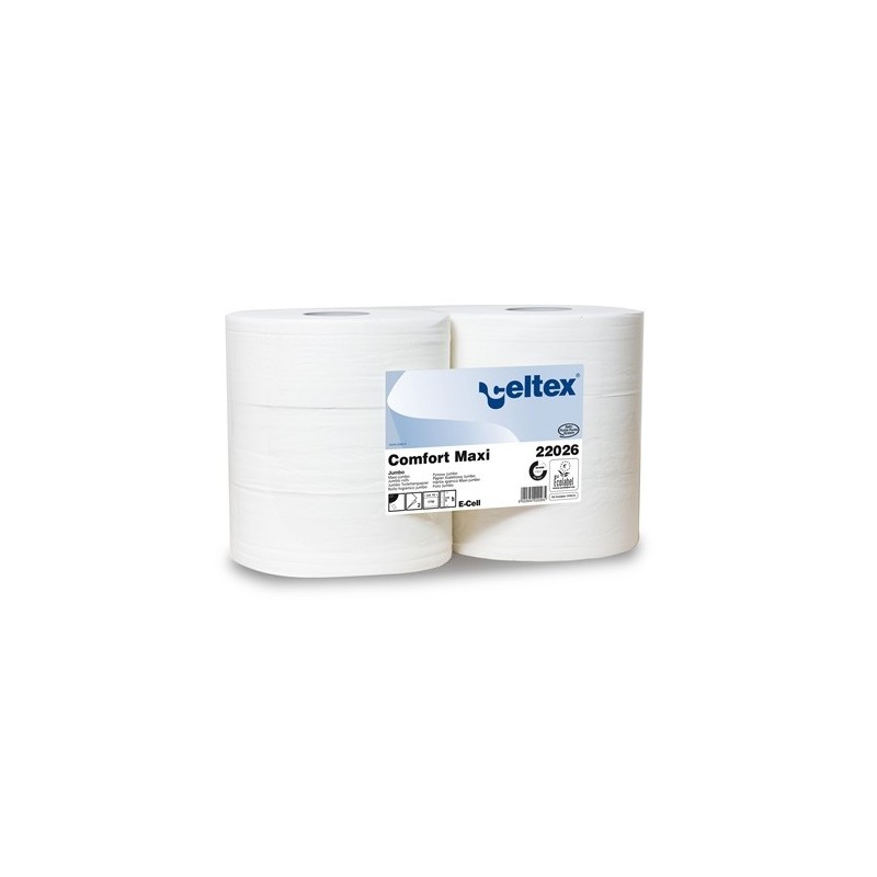 Papier hygiénique T 400M confort écolabel 2P pure ouate  9.2x18 (x6)