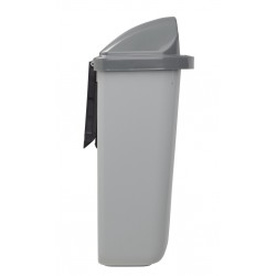 Corbeille extérieur plastique Xerios corps gris-couvercle gris 50L