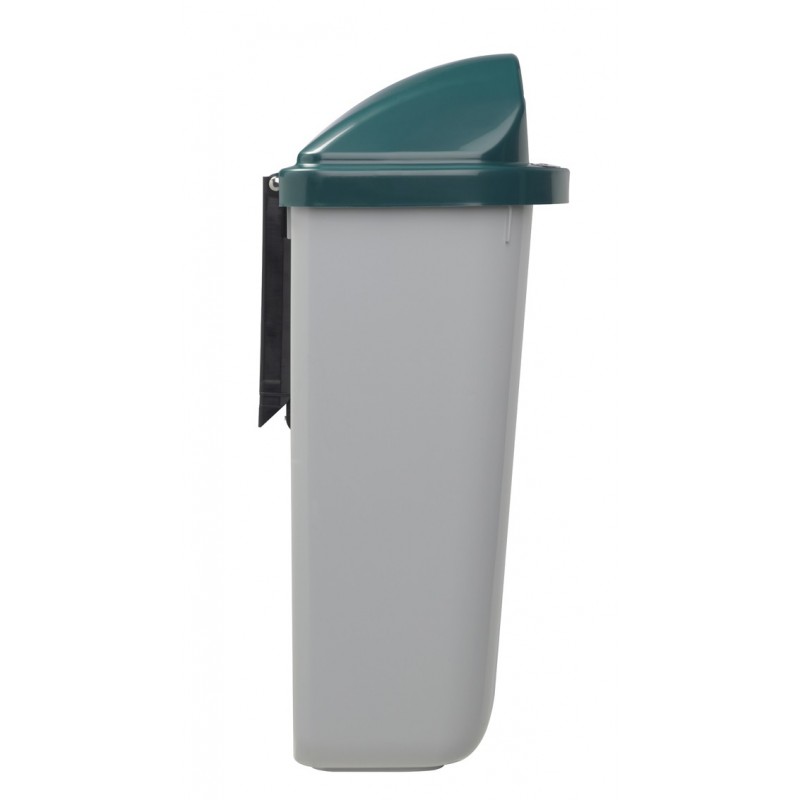 Corbeille extérieur plastique Xerios Grise/Verte 50L