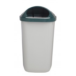 Corbeille extérieur plastique Xerios Grise/Verte 50L