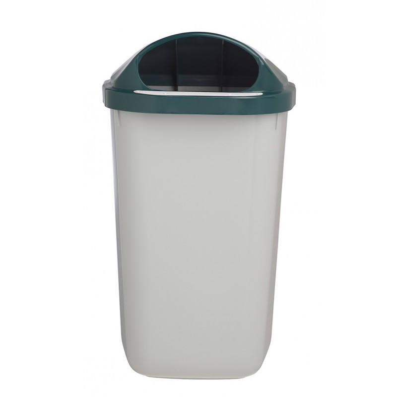 Corbeille extérieur plastique Xerios Grise/Verte 50L