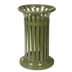 Corbeille tulipe à poser ronde vert olive 60L