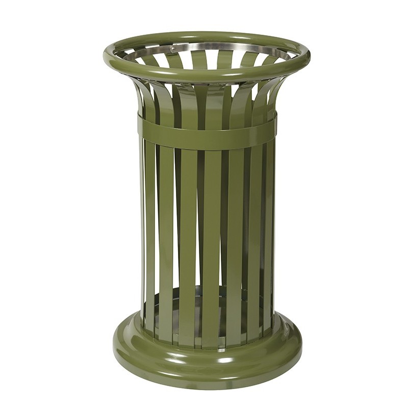 Corbeille tulipe à poser ronde vert olive 60L