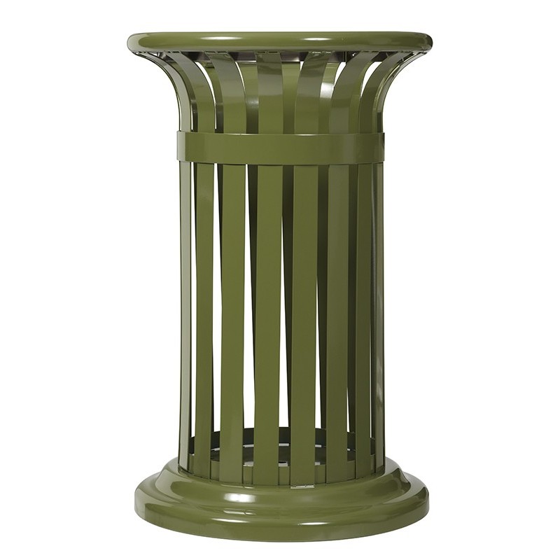 Corbeille tulipe à poser ronde vert olive 60L