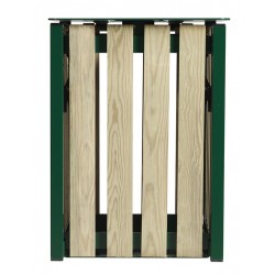 Corbeille extérieur bois vert mousse 50L