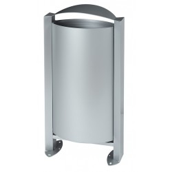 Corbeille Pied Arkea gris métal 60L