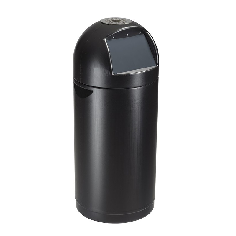 Poubelle intérieur ronde plastique Cyvomax noire 52L