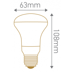 Spot R63 Led 120° E27 8W