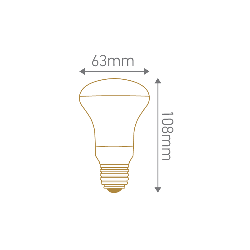 Spot R63 Led 120° E27 8W