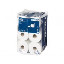 Papier hygiénique Tork SmartOne rouleau mini blanc DC 2 plis (x12)