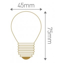 Lampe sphérique led 330° e27 5w 4000k
