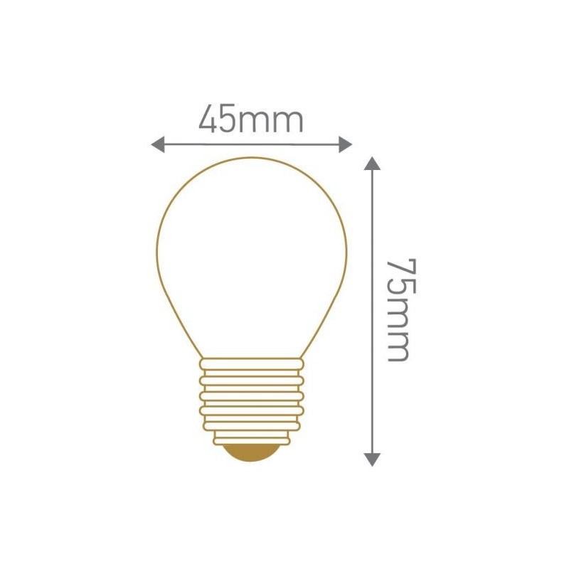 Lampe sphérique led 330° e27 5w 4000k