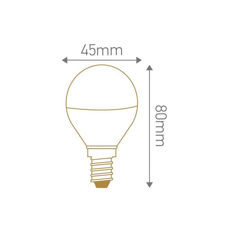 Lampe sphérique led 330° e14 5w 4000k