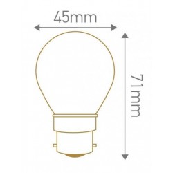 Lampe sphérique led 330°  b22 5w 4000k