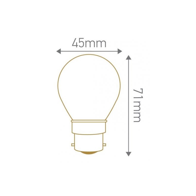 Lampe sphérique led 330°  b22 5w 4000k