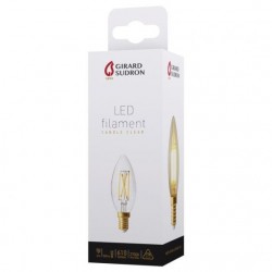 Lampe flamme led filament claire e14 5w 2700k