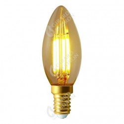 Lampe flamme led filament claire e14 5w 2700k