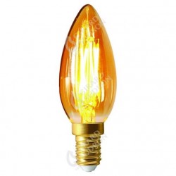 Lampe flamme led filament amber e14 5w 2700k