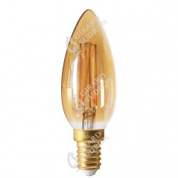 Lampe flamme led filament amber e14 5w 2700k