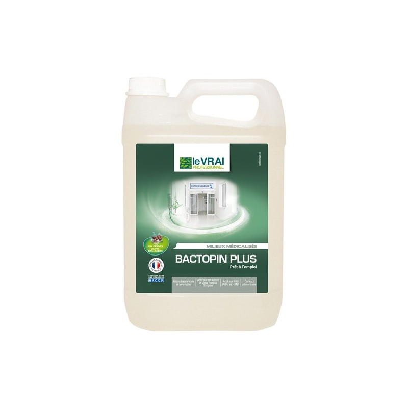 Bactopin Plus PAE désinfectant virucide 5L