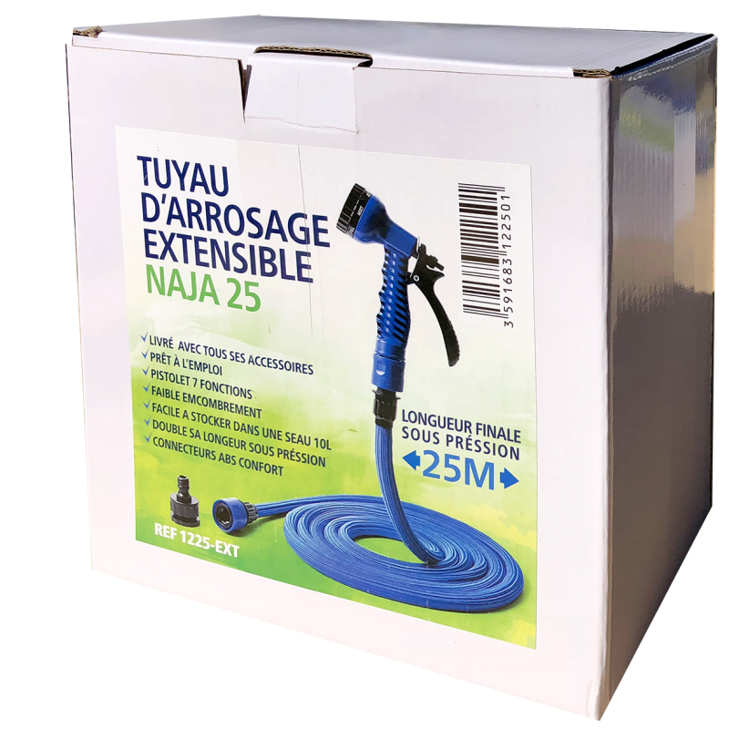 Tuyau d'arrosage extensible Naja 15m