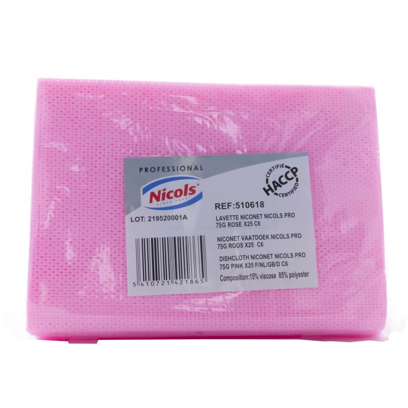 Lavette Niconet 80G rose (x25)