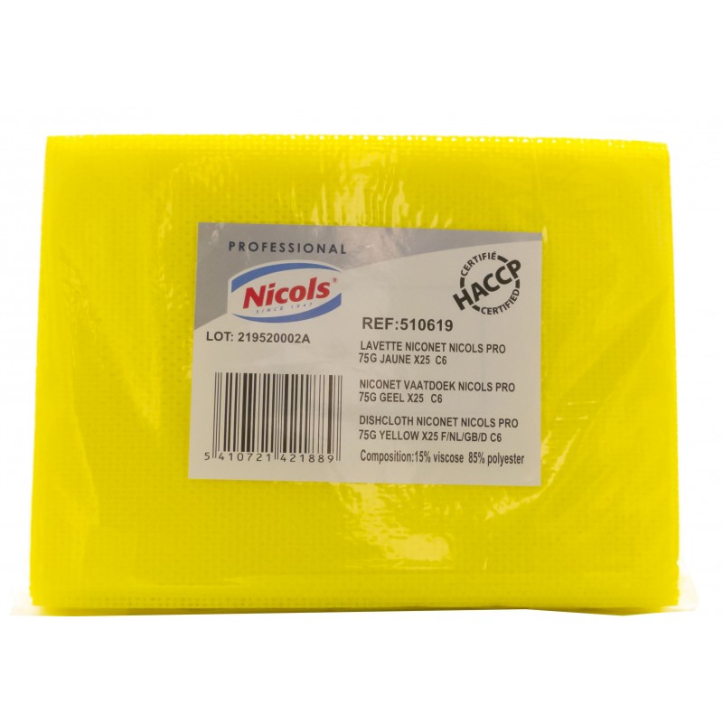 Lavette Niconette 80Gr jaune (x25)