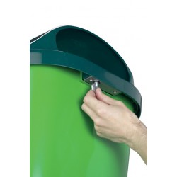 Corbeille extérieur plastique Xerios Vert/Vert 50L