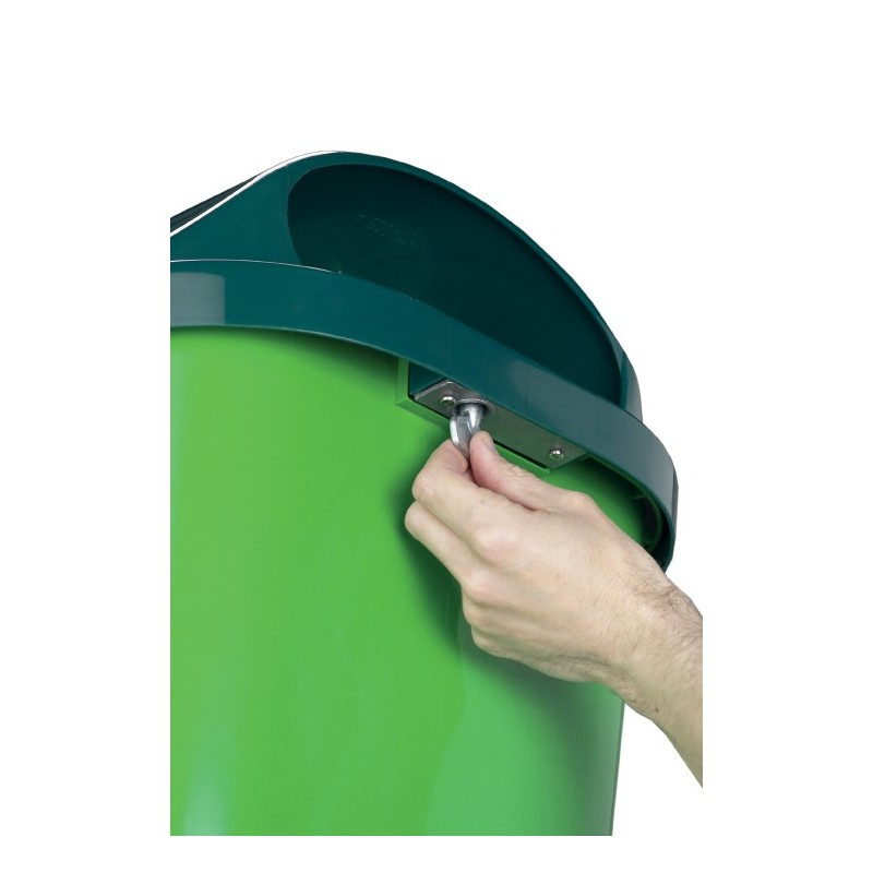 Corbeille extérieur plastique Xerios Vert/Vert 50L