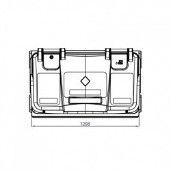 Bac conteneur 4 roues 770L