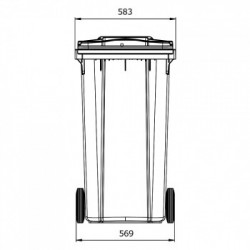 Bac conteneur 2 roues 240L