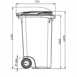 Bac conteneur 2 roues 240L