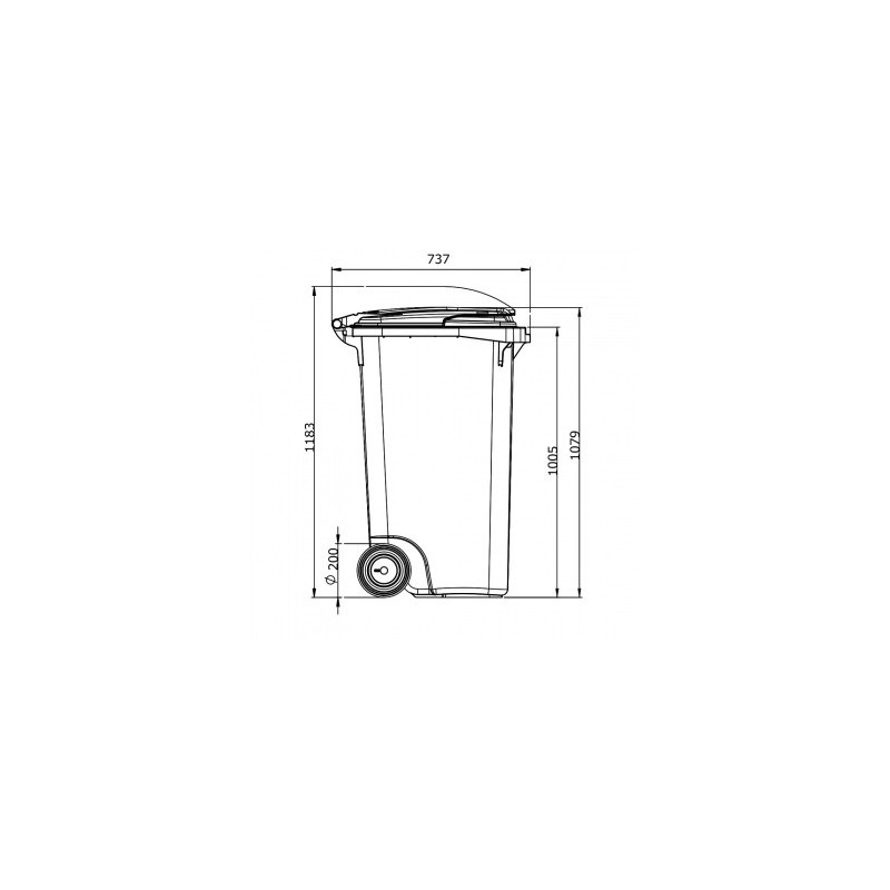 Bac conteneur 2 roues 240L