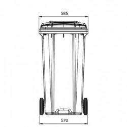 Bac conteneur 2 roues 340L