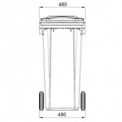 Bac conteneur 2 roues 120L