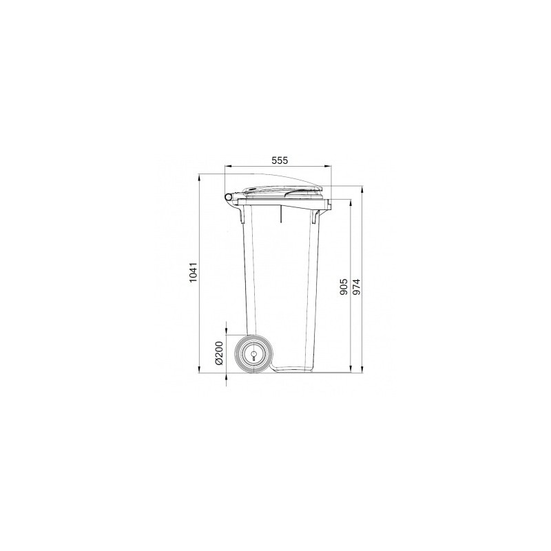 Bac conteneur 2 roues 120L