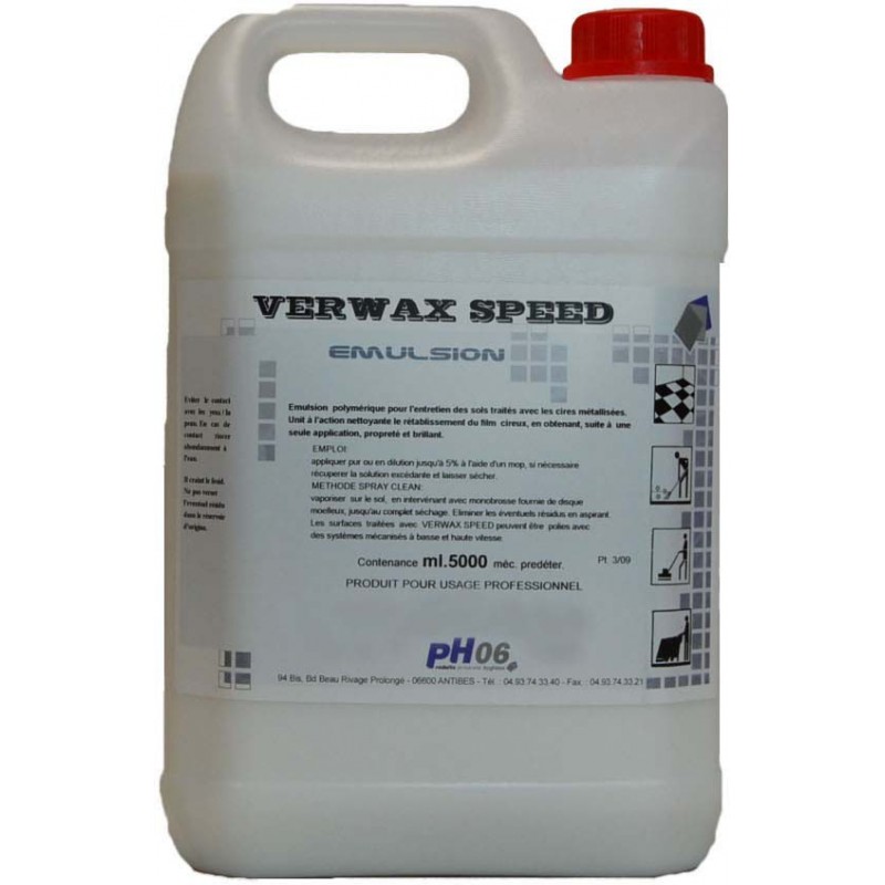 Verwax speed nettoyant cirant 5L