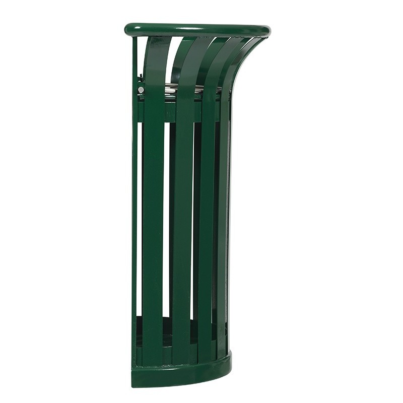 Corbeille tulipe vert mousse fixation sur poteau 35L