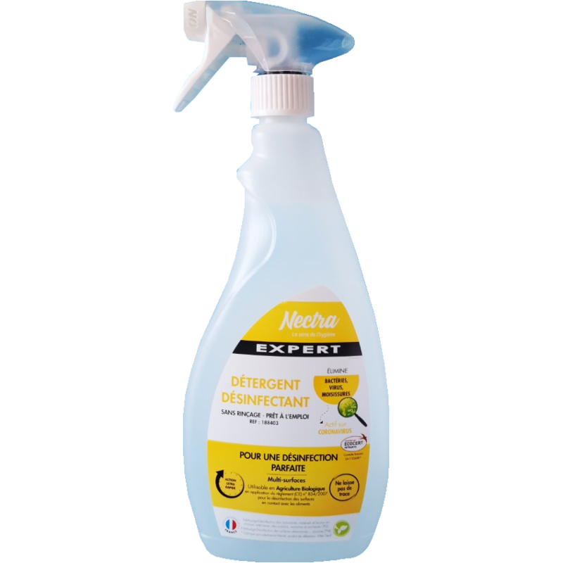 Spray désinfectant nettoyant surface alimentaire