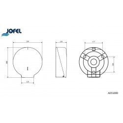 Distributeur papier hygiénique mini jumbo 200m blanc ABS