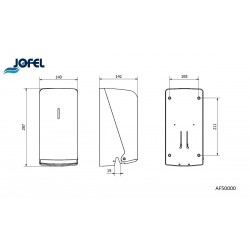 Distributeur rouleau papier toilette domestique 200 formats blanc