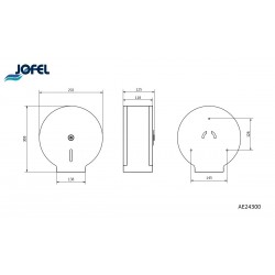 Distributeur papier hygiénique jumbo 400m inox