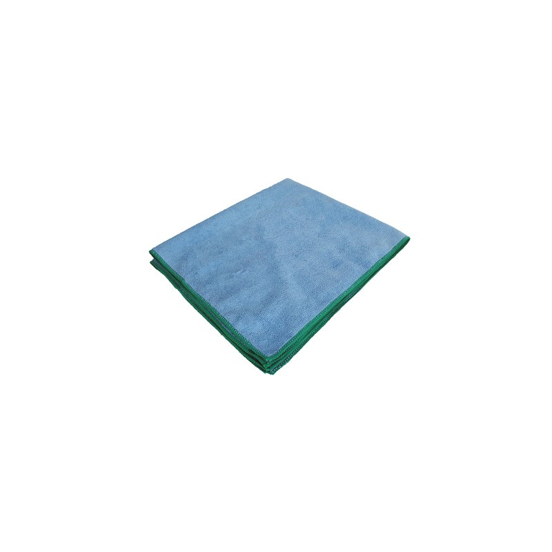 Serpillière microfibre bleue premium 70x60 avec liseré vert