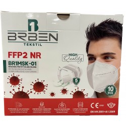 Masque filtrant blanc sans valve usage unique FFP2 (x10)